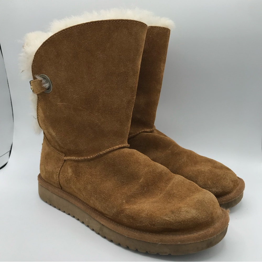 Koolaburra By UGG Boots Women's Sz 8 Remley Short Winter Shearling 1105792 Brown